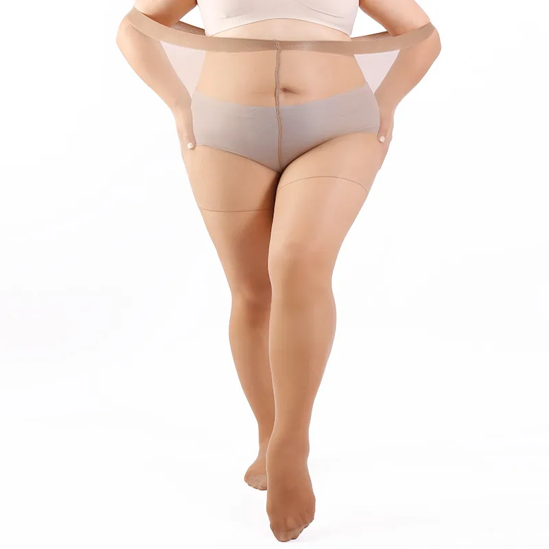 Women Plus Size Sexy Solid Color Stockings