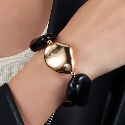 Women's Fashion Exaggerated Irregular Beads Pearl Stretch Bracelet