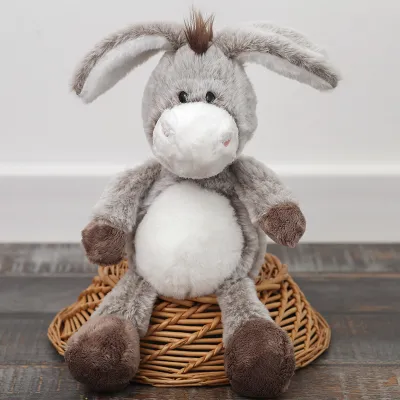 Fashion Cute Long Ear Little Donkey Plush Toy - Short Plush, PP Cotton, 32Cm/25Cm