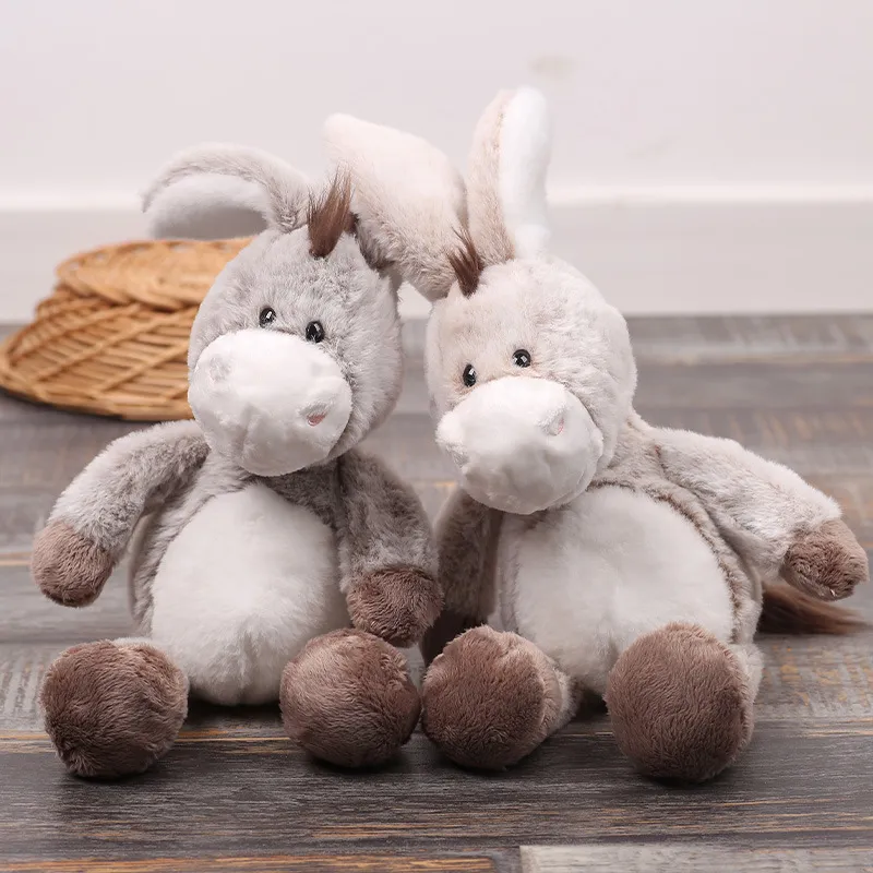 Fashion Cute Long Ear Little Donkey Plush Toy - Short Plush, PP Cotton, 32Cm/25Cm