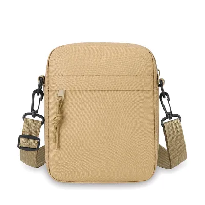 Men Fashion Simple Solid Color Mini Square Crossbody Bag