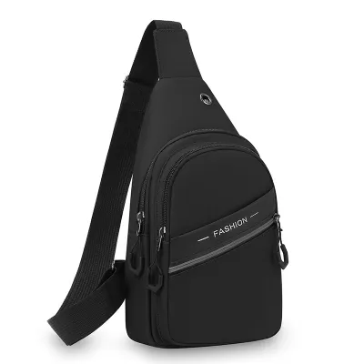 Men Fashion Casual Multi-Functional Business Chest Bag PU Leather Solid 17x6x30cm