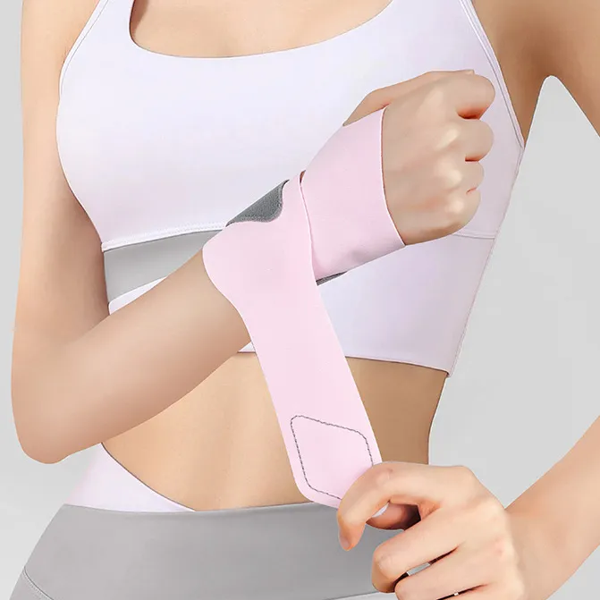 Solid Color Thin Sports Wrist Guard Anti-Sprain Fitness Wristband Spandex