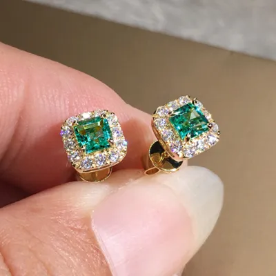 Women Simple Elegant Copper Zircon Earrings