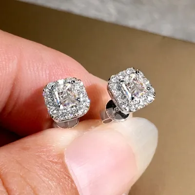 Women Simple Elegant Copper Zircon Earrings