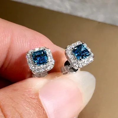 Women Simple Elegant Copper Zircon Earrings