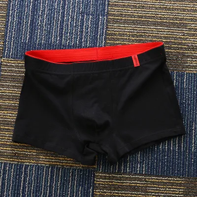 Men's Casual Solid Cotton Mid-Waist Slim-Fit Breathable Underwear