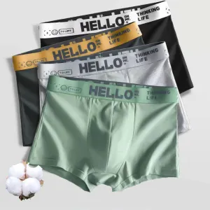 Men's Fashion Casual Solid Color Pure Cotton Breathable Underwear