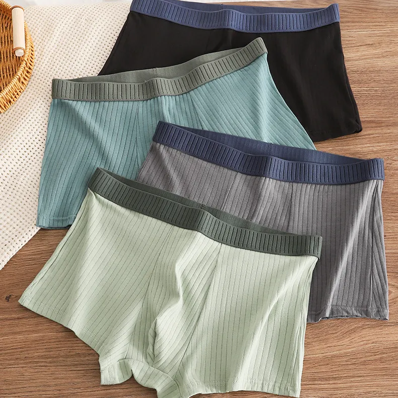 Men's Casual Pure Cotton Breathable Mid-Waist Underwear