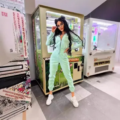 Women Casual Solid Color Long-Sleeve Drawstring Hoodies Jumpsuit