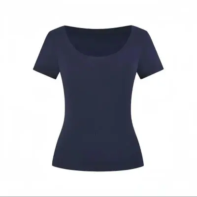 Women's Casual Slim Fit U-Neck Short Sleeve Cotton T-Shirt