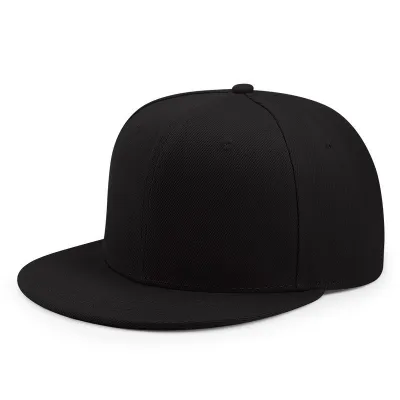Simple Solid Color Flat Brim Baseball Cap Acrylic Dome