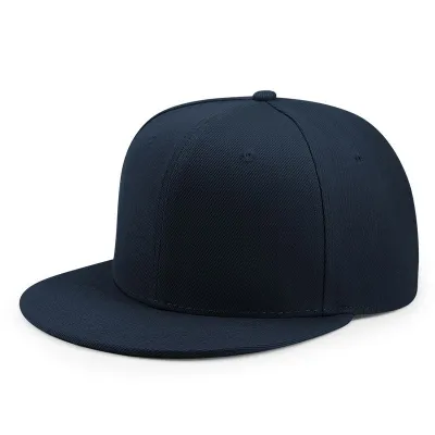 Simple Solid Color Flat Brim Baseball Cap Acrylic Dome
