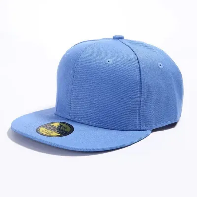 Simple Solid Color Flat Brim Baseball Cap Acrylic Dome