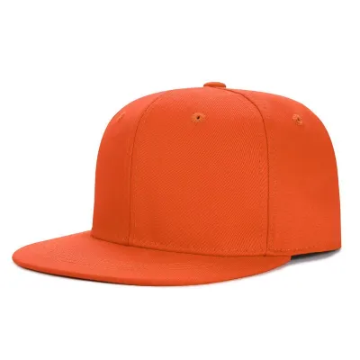 Simple Solid Color Flat Brim Baseball Cap Acrylic Dome
