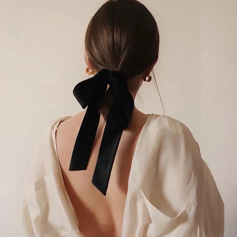 Women Fashion Elegant Black Velvet Hair Tie