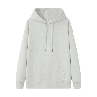 Men Fashion Casual Autumn Winter Solid Color Thickened Loose Hoodie