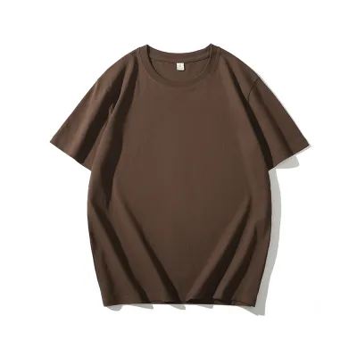 Men Fashion Solid Color Short Sleeve Loose T-Shirt