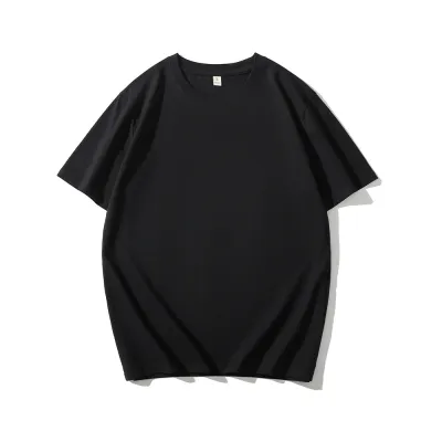 Men Fashion Solid Color Short Sleeve Loose T-Shirt