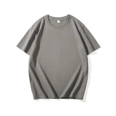 Men Fashion Solid Color Short Sleeve Loose T-Shirt
