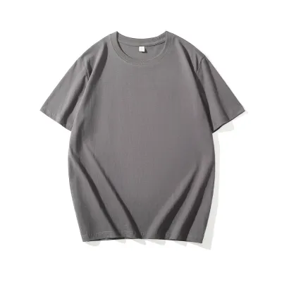 Men Fashion Solid Color Short Sleeve Loose T-Shirt