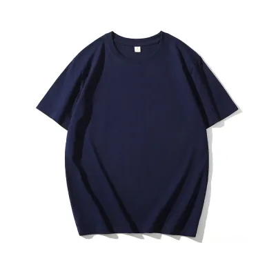 Men Fashion Solid Color Short Sleeve Loose T-Shirt
