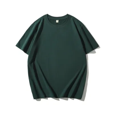 Men Fashion Solid Color Short Sleeve Loose T-Shirt