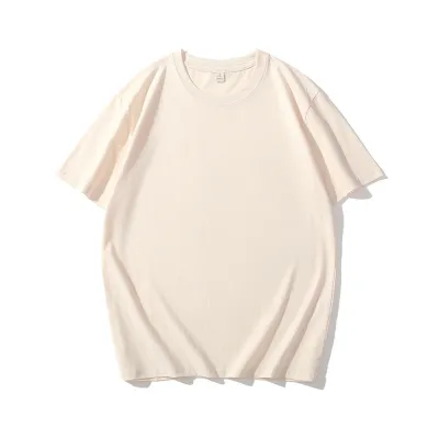 Men Fashion Solid Color Short Sleeve Loose T-Shirt