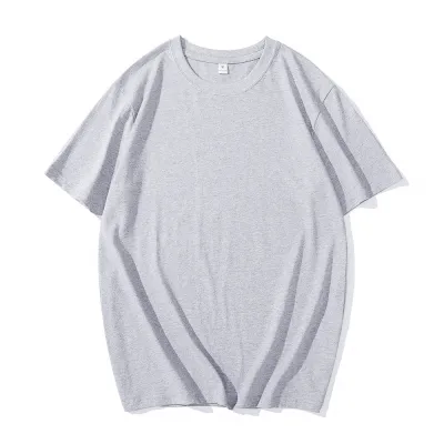 Men Fashion Solid Color Short Sleeve Loose T-Shirt