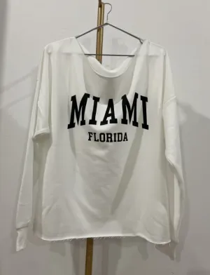2nd Time Sample Women Crop Top Sweater Adjusted New Models With Printing Regular Logo MIAMI FLORIDA