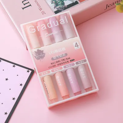 Fashion Gradient Highlighter Meeting Marking Pen 4pcs Set