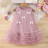 Kids Toddler Girls Casual Cute Solid Color Long Sleeve Dress