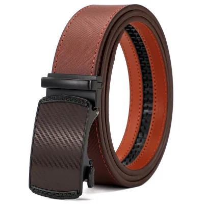 Men's Fashion Simple Genuine Leather Automatic Buckle Belt