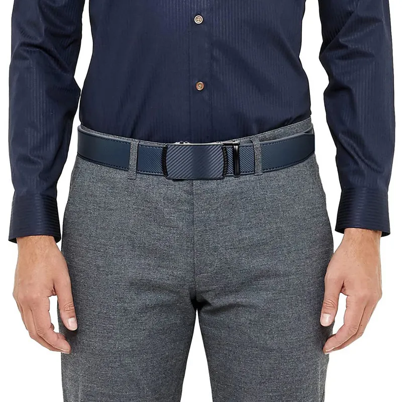 Men's Fashion Simple Genuine Leather Automatic Buckle Belt