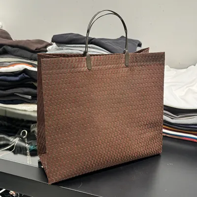 Fashion Solid Color Non-Woven Handbag Shopping Bag
