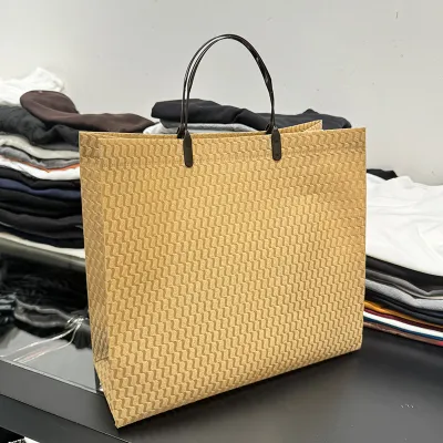 Fashion Solid Color Non-Woven Handbag Shopping Bag