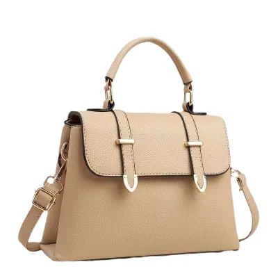 Women Fashion Casual Solid Color Small Square Large Capacity PU Handbag