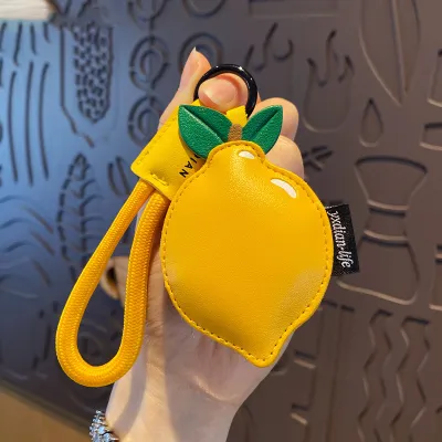 Fashion Creative Cartoon Pu Leather Food Fries Ice Cream Key Chain Bag Pendant