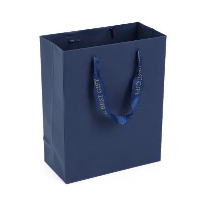 Fashion Simple Solid Color Paper Shopping Bag