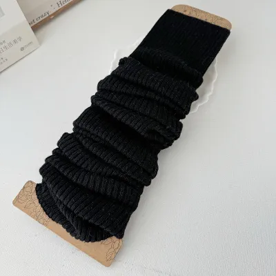 Women Casual Solid Color Soft Pile Blended Wool Socks