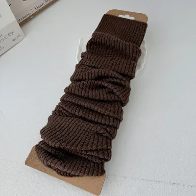Women Casual Solid Color Soft Pile Blended Wool Socks