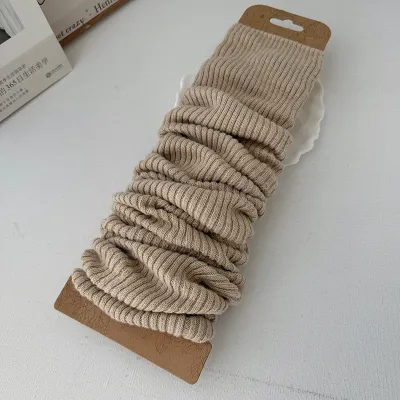 Women Casual Solid Color Soft Pile Blended Wool Socks