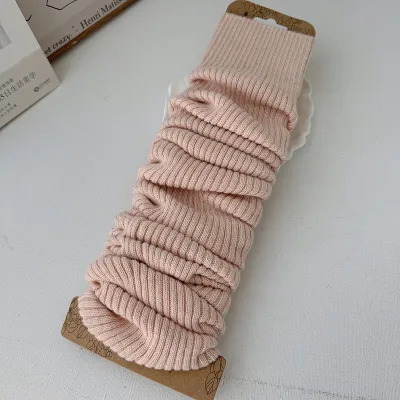 Women Casual Solid Color Soft Pile Blended Wool Socks