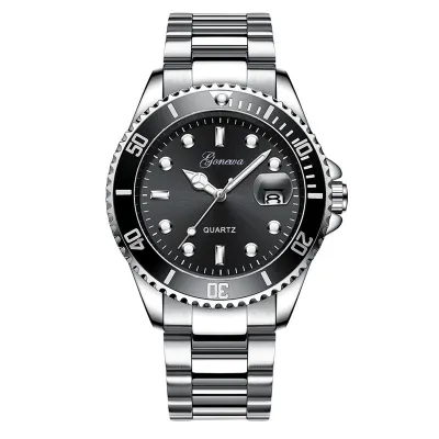 Men's Fashion Casual Calendar Steel Band Automatic Quartz Watch