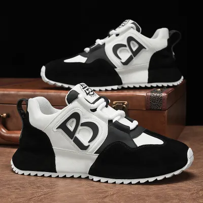 Men's Fashion Casual Autumn Contrast Color Thick-Soled Non-Slip Sneakers