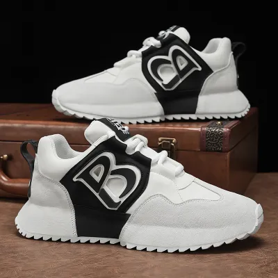 Men's Fashion Casual Autumn Contrast Color Thick-Soled Non-Slip Sneakers