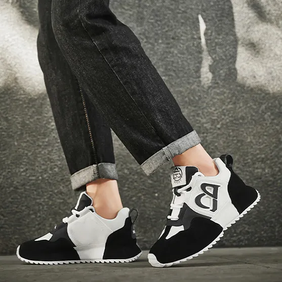 Men's Fashion Casual Autumn Contrast Color Thick-Soled Non-Slip Sneakers