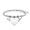 Silver (Snake Bone Bracelet) 25Mm Heart 2025 Column