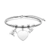 Silver (Snake Bone Bracelet) 25Mm Heart 2025 Graduation Cap