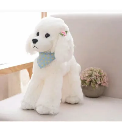 Fashion Cute Simulation Plush Poodle Rag Doll Toy with PP Cotton Fill